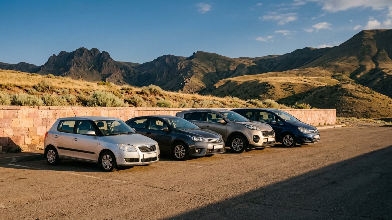Rental car types available across Armenia
